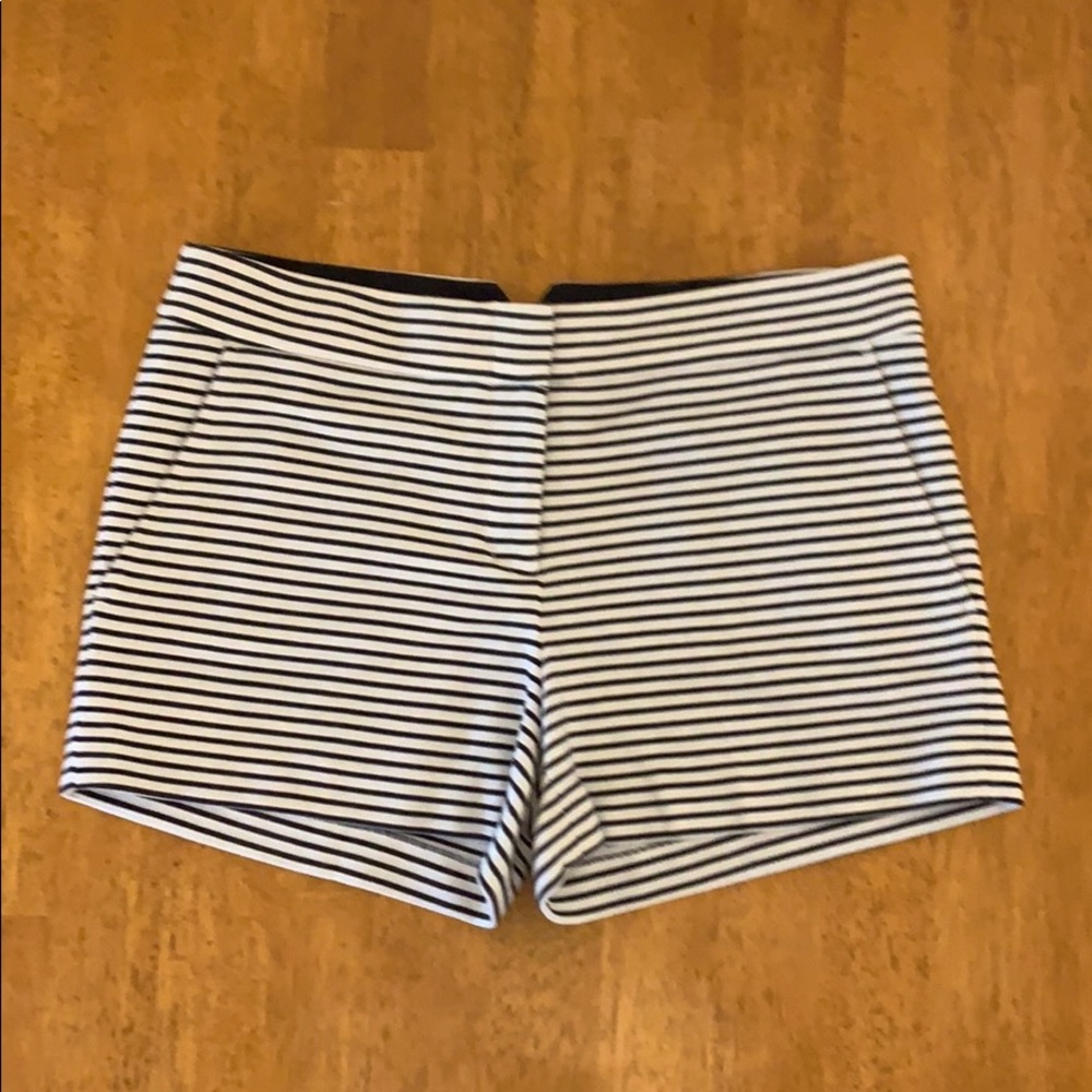 BCBG Black and white striped shorts